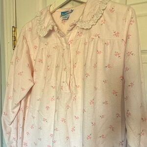 Private Moments Pink Floral Long Sleeve Blouse